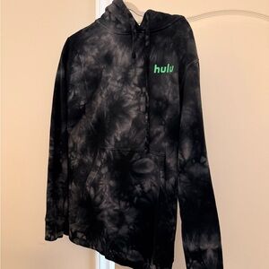 Hulu Black Tie-Dye Hoodie